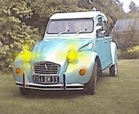 Citroen 2CV, phares clignotants